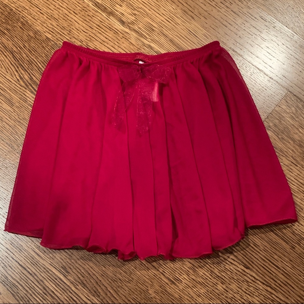 Capezio Ballet Skirt Girls Medium. Red/Win…